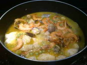 Cazuela de frutos del mar